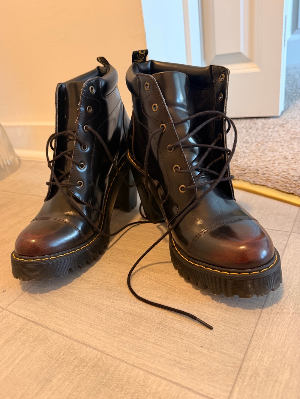 Doc Marten’s Avril Boot in Cherry Red
